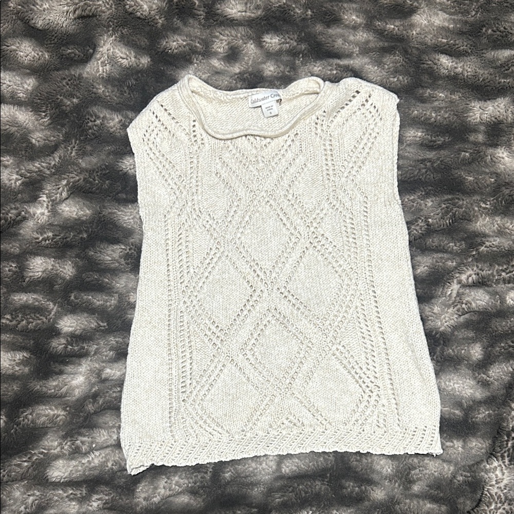 Coldwater Creek Cream Knit Sweater